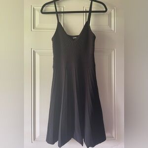 NWOT Express black ribbed skater knit dress